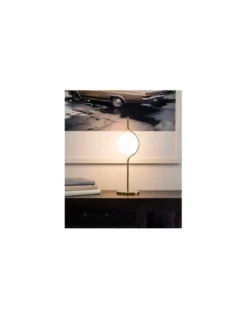 Sobremesa estructura oro con difusor de cristal – Le Vita - Faro