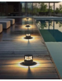 Sobremuro de exterior Alexandria - Iberlamp - Lámpara antracita LED