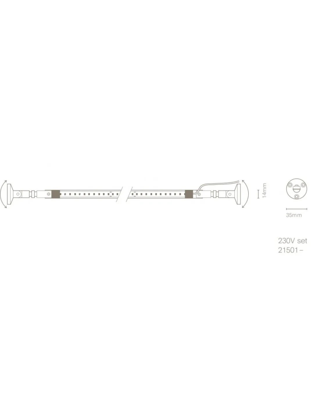 Tensor LED 230V Elegance - Nexia - Tira LED para iluminación arquitectónica