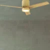 Ventilador con luz Cerámica M - Mantra - Ventilador de techo bonito en cerámica beige y madera