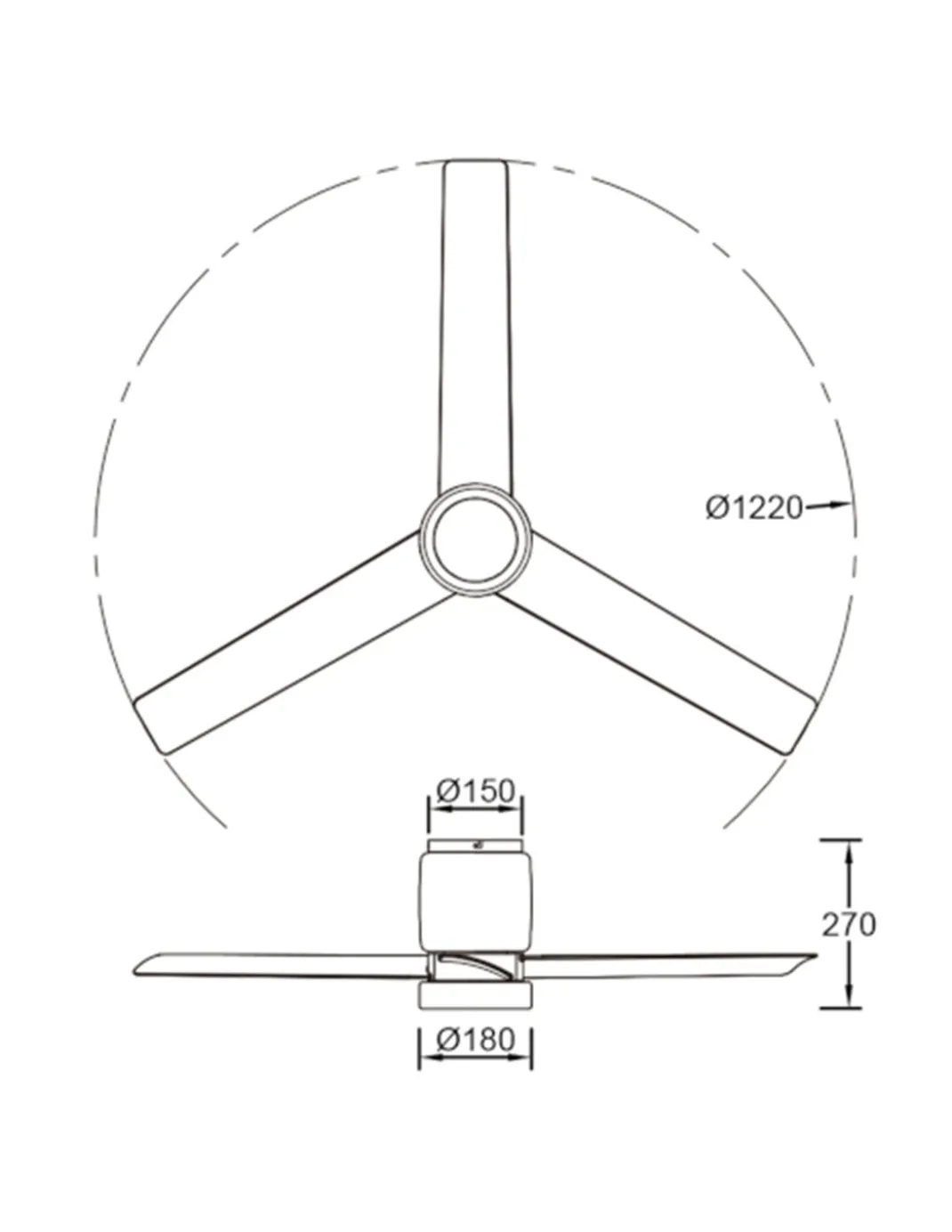 Ventilador con luz Cerámica M - Mantra - Ventilador de techo bonito en cerámica beige y madera