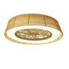 Ventilador con luz Indonesia Mini – Mantra – Plafón de ratán, LED regulable con mando a distancia, 4 velocidades