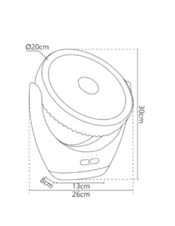 Ventilador de sobremesa Travel - AJP - Mini Ventilador portátil con luz regulable, batería y conexión USB