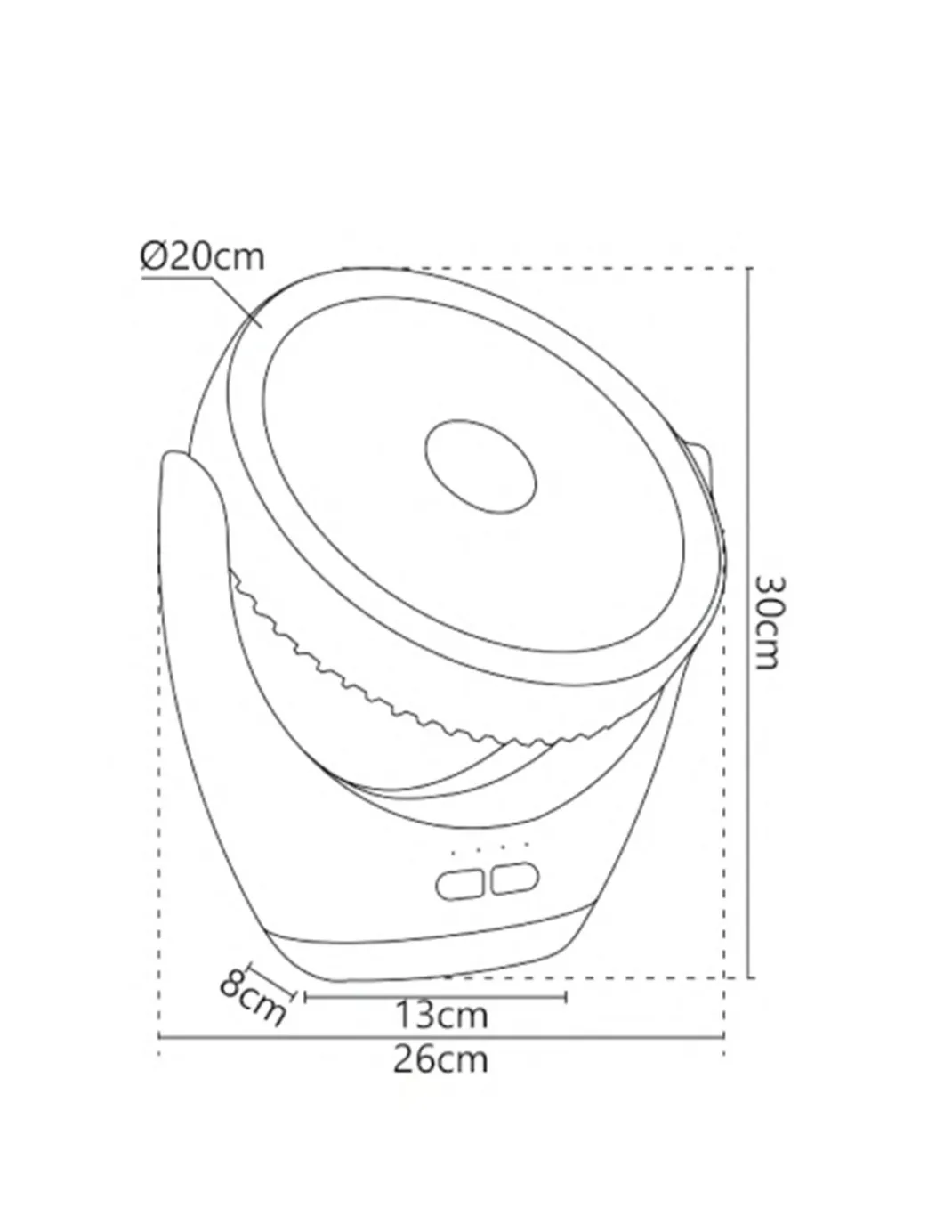 Ventilador de sobremesa Travel - AJP - Mini Ventilador portátil con luz regulable, batería y conexión USB