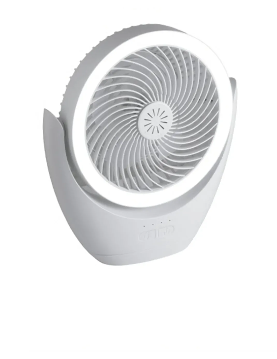 Ventilador de sobremesa Travel - AJP - Mini Ventilador portátil con luz regulable, batería y conexión USB