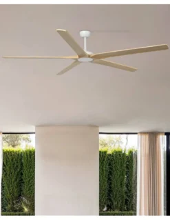 Ventilador de techo Bigwood 20 XL - Faro - Ventilador Smart Tuya, palas de madera de pino