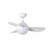 Ventilador de techo blanco Hvar - Faro - Lámpara ventilador pequeño y silencioso