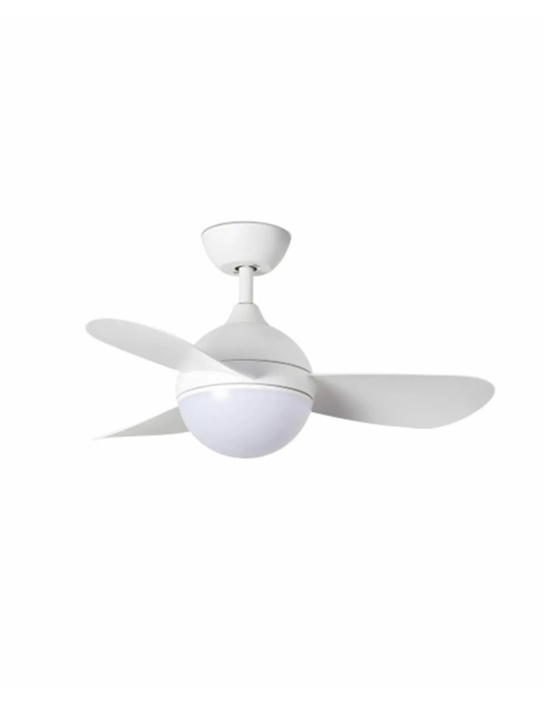 Ventilador de techo blanco Hvar - Faro - Lámpara ventilador pequeño y silencioso
