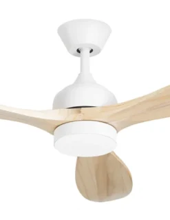 Ventilador de techo con luz Calar - FORLIGHT - Palas de madera, LED regulable