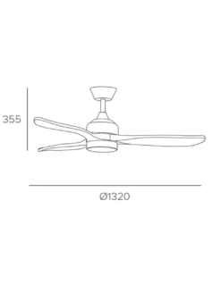 Ventilador de techo con luz Calar - FORLIGHT - Palas de madera, LED regulable