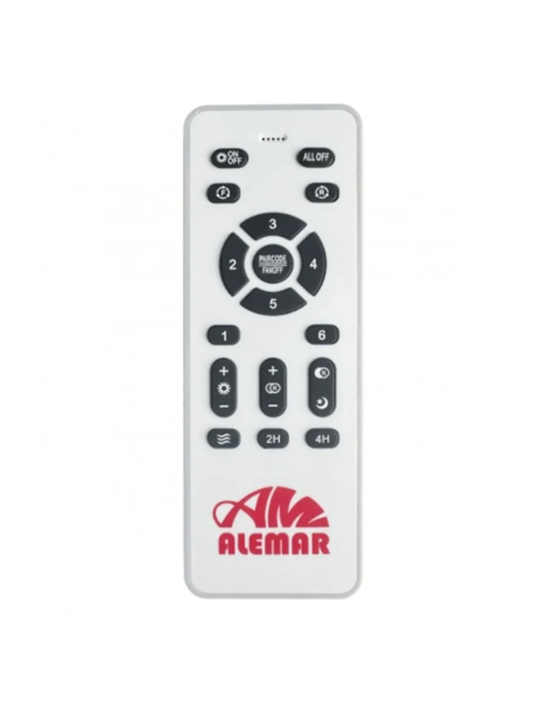Ventilador de techo con luz Creta - AJP - Blanco con aspas reversibles, luz regulable y mando a distancia
