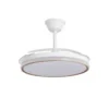 Ventilador de techo con luz Dublin - AJP - Acabado madera clara con aspas retráctiles, luz regulable y mando a distancia