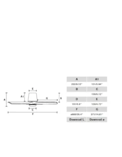 Ventilador de techo con luz Hey Tub LED S - Faro - Madera oscura, motor DC