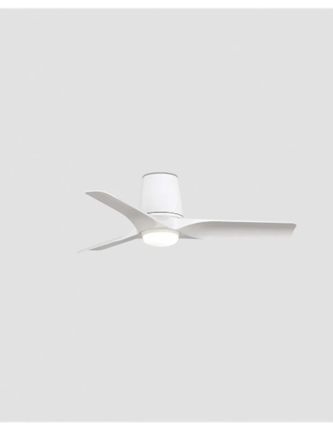 Ventilador de techo con luz Hey Tub LED S - Faro - Diseño blanco, motor DC