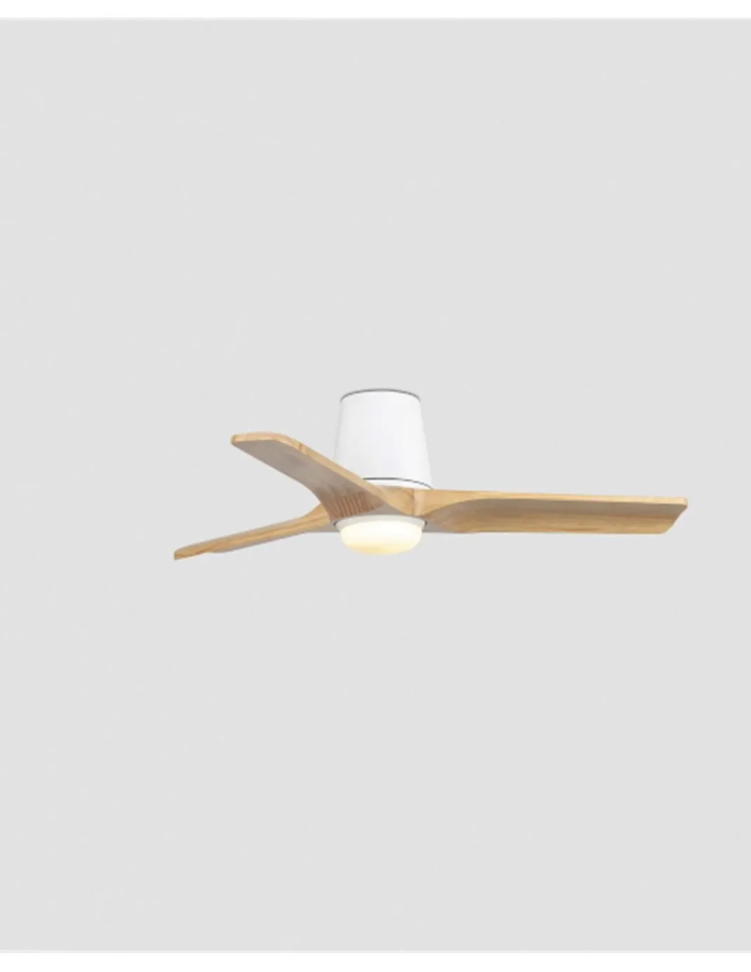 Ventilador de techo con luz Heywood Tub LED S - Faro - Ventilador DC con palas de pino