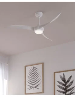 Ventilador de techo con luz Helix - FORLIGHT - Ventilador LED blanco con 2 alturas