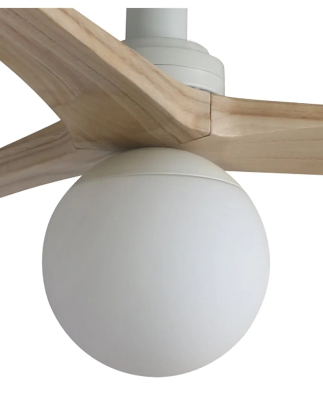 Ventilador de techo con luz Klim Smart S - Faro - Ventilador inteligente y silencioso, luz bola