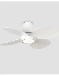 Ventilador de techo con luz Klover - Faro - Ventilador blanco LED