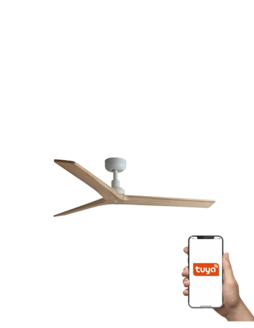 Ventilador de techo con luz Klim Smart M - Faro - Ventilador inteligente y silencioso, sin luz