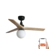 Ventilador de techo con luz Klim Smart S - Faro - Ventilador moderno DC, palas de pino