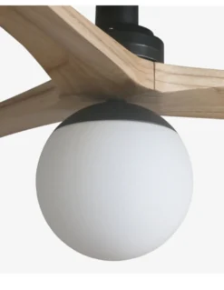 Ventilador de techo con luz Klim Smart S - Faro - Ventilador moderno DC, palas de pino