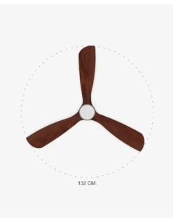 Ventilador de techo con luz Lantau L - Faro - Ventilador DC de nogal