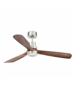 Ventilador de techo con luz Lantau L - Faro - Ventilador DC de nogal
