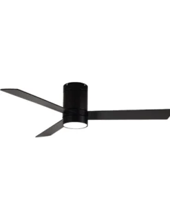 Ventilador de techo con luz LED Navia - ALG - Aspas reversibles negro/madera
