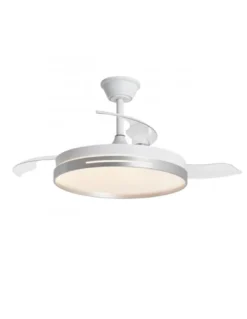 Ventilador de techo con luz Mini Togo - AJP – Ventilador con aspas retráctiles, motor DC con 6 velocidades