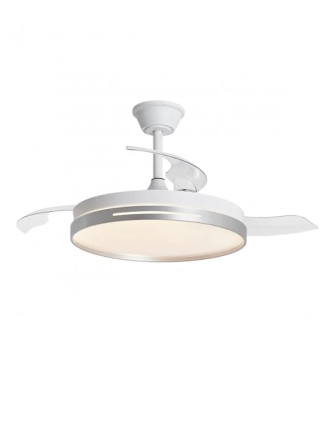 Ventilador de techo con luz Mini Togo - AJP – Ventilador con aspas retráctiles, motor DC con 6 velocidades