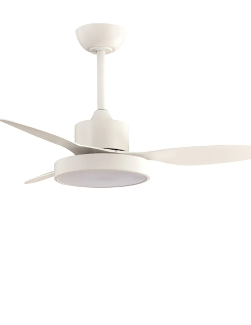 Ventilador de techo con luz Nilo Mini - ALG - Ventilador blanco con 3 palas fijas y motor ultrasilencioso