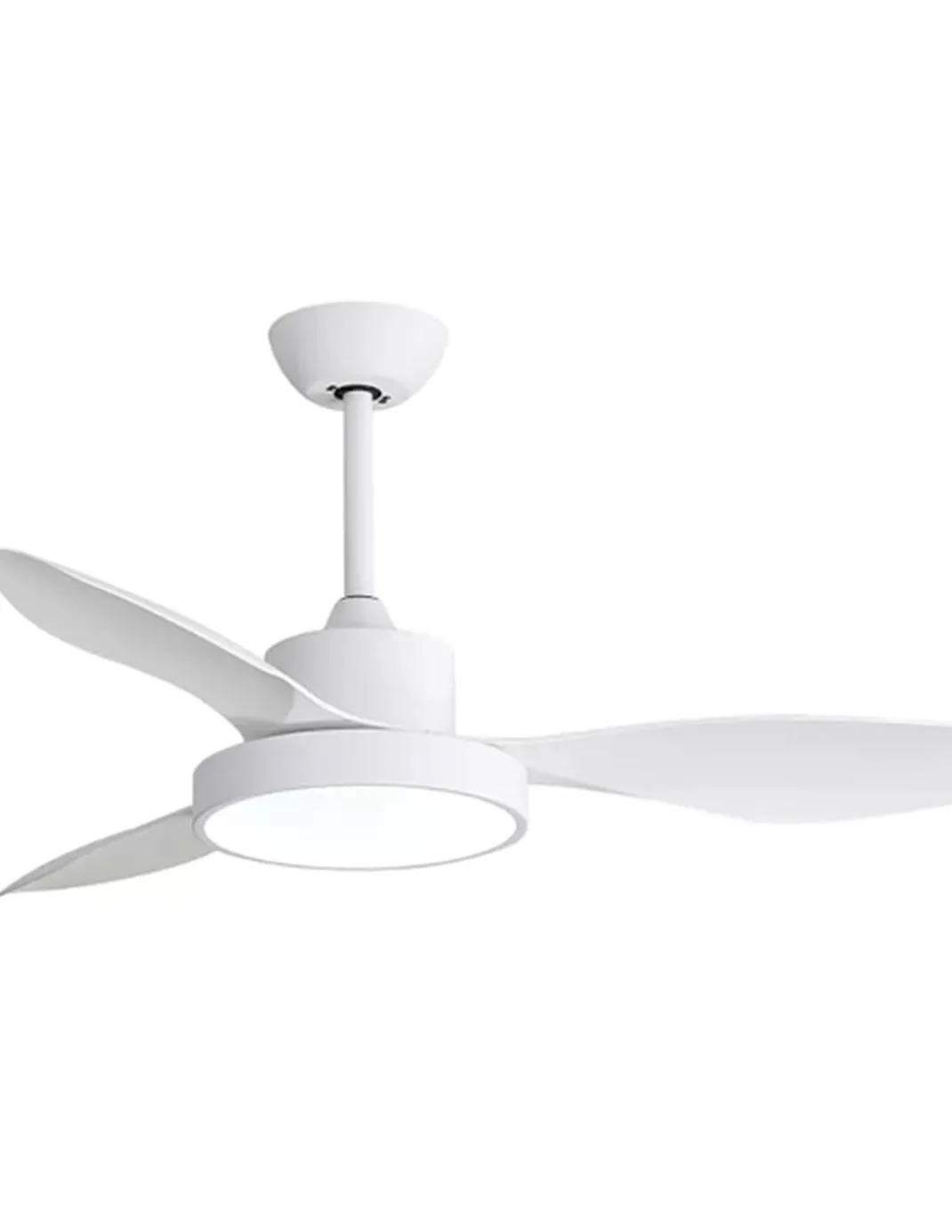 Ventilador de techo con luz Nilo - ALG - Blanco con 3 palas fijas, motor ultrasilencioso y mando a distancia