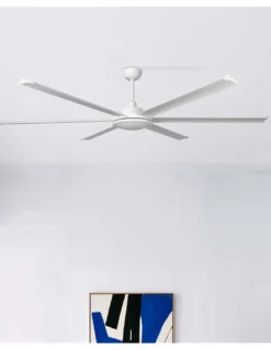 Ventilador de techo con luz Rotterdam 20 XL LED - Faro - Ventilador DC blanco, tamaño grande