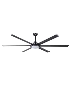 Ventilador de techo con luz Rotterdam 20 XL - Faro - Ventilador DC con luz LED, negro