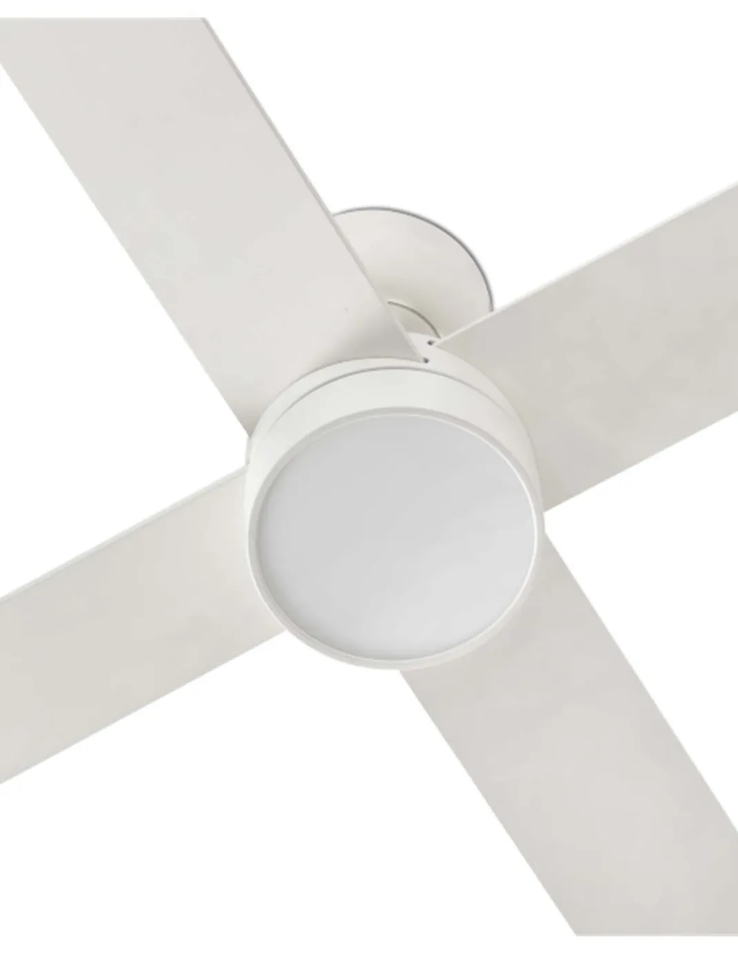 Ventilador de techo con luz Rudder L LED- Faro - Ventilador DC con palas reversibles blanco/fresno