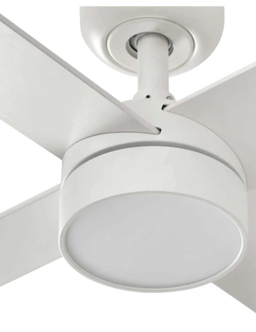 Ventilador de techo con luz Rudder L LED- Faro - Ventilador DC con palas reversibles blanco/fresno