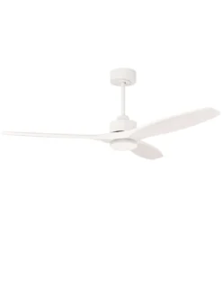 Ventilador de techo con luz Stem Evo - FORLIGHT - Ventilador DC de madera en blanco, LED regulable