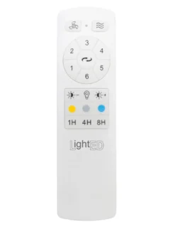 Ventilador de techo con luz Ter - ALG - Motor DC ultrasilencioso, 3 aspas y mando a distancia