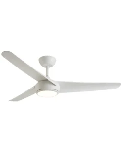 Ventilador de techo con luz Támesis - ALG - Blanco con 3 palas fijas, motor ultrasilencioso y mando a distancia