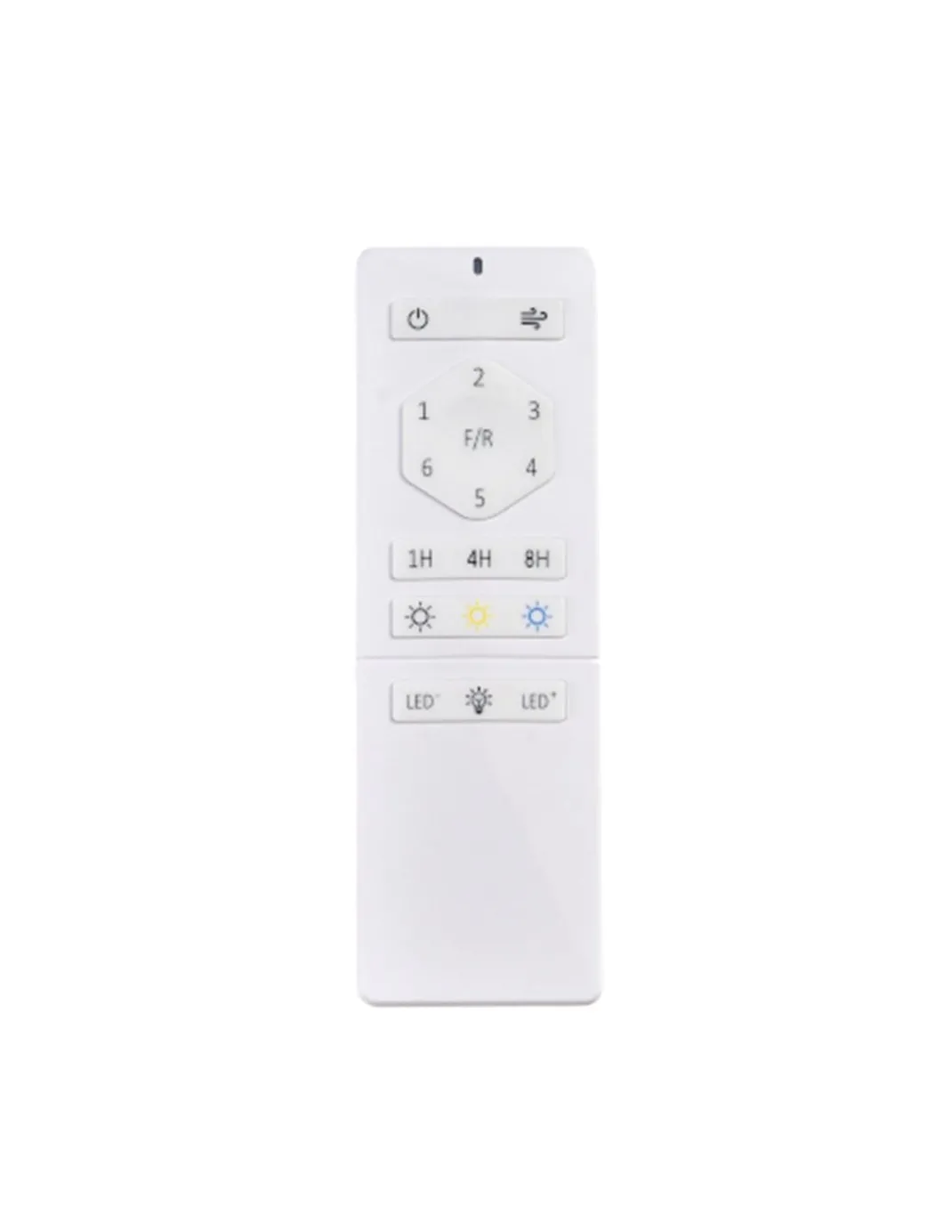 Ventilador de techo con luz Ural - ALG - Blanco con aspas retráctiles, difusor plano y motor ultrasilencioso