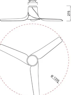 Ventilador de techo con luz Ushuaia – Mantra – 8 velocidades, LED regulable