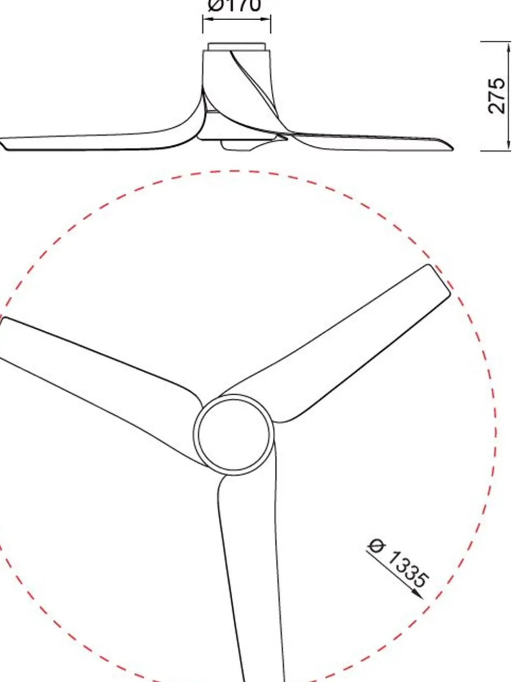 Ventilador de techo con luz Ushuaia – Mantra – 8 velocidades, LED regulable