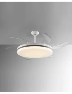 Ventilador de techo con luz Vento - Schuller - Ventilador DC con palas desplegables, motor DC