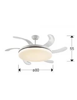 Ventilador de techo con luz Vento - Schuller - Ventilador LED con palas retráctiles