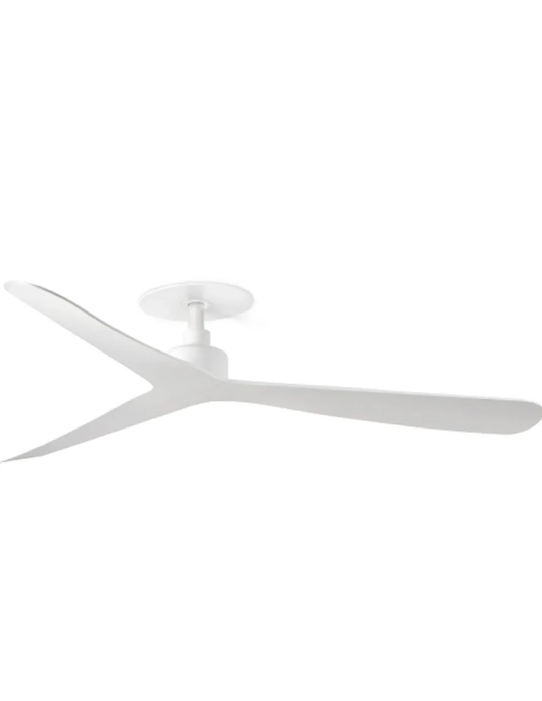 Ventilador de techo empotrado sin luz Rocker Recess - Faro - Blanco con 3 palas, motor ultrasilencioso y mando a distancia