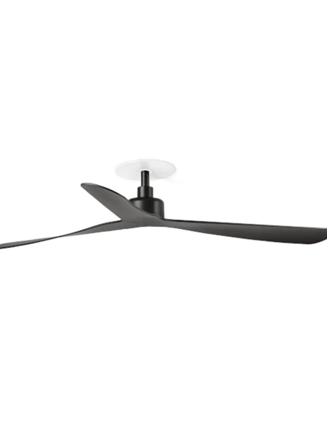 Ventilador de techo empotrado sin luz Rocker Recessed M - Faro - Negro mate con 3 palas y motor ultrasilencioso