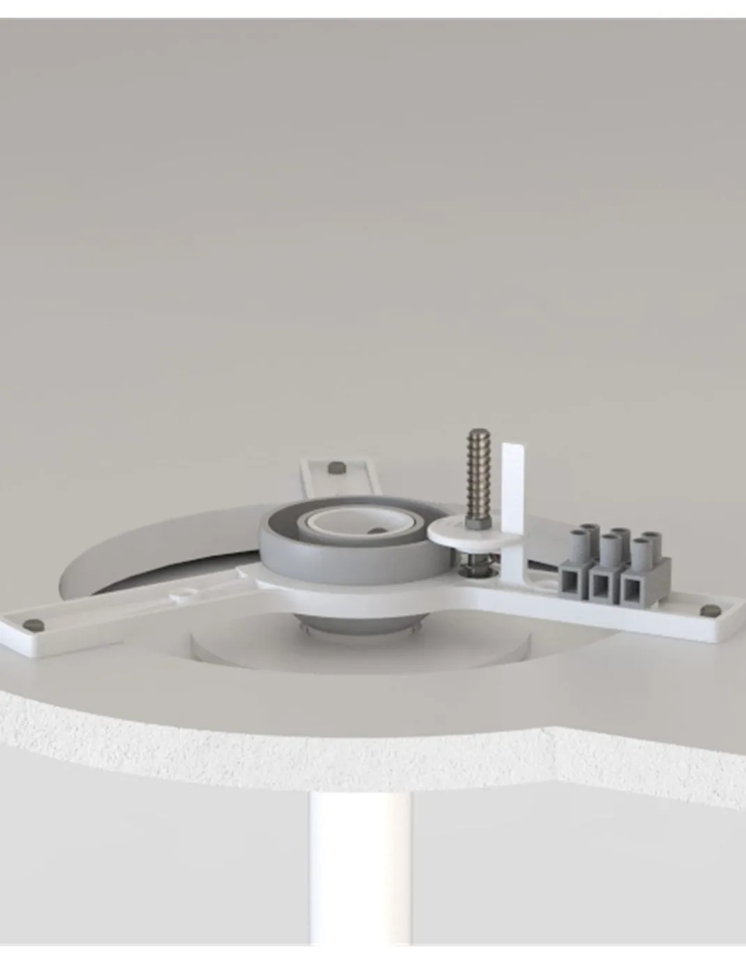 Ventilador de techo empotrado smart sin luz Rocker Recessed M - Faro - Control Tuya, acabado negro y nogal con 3 palas