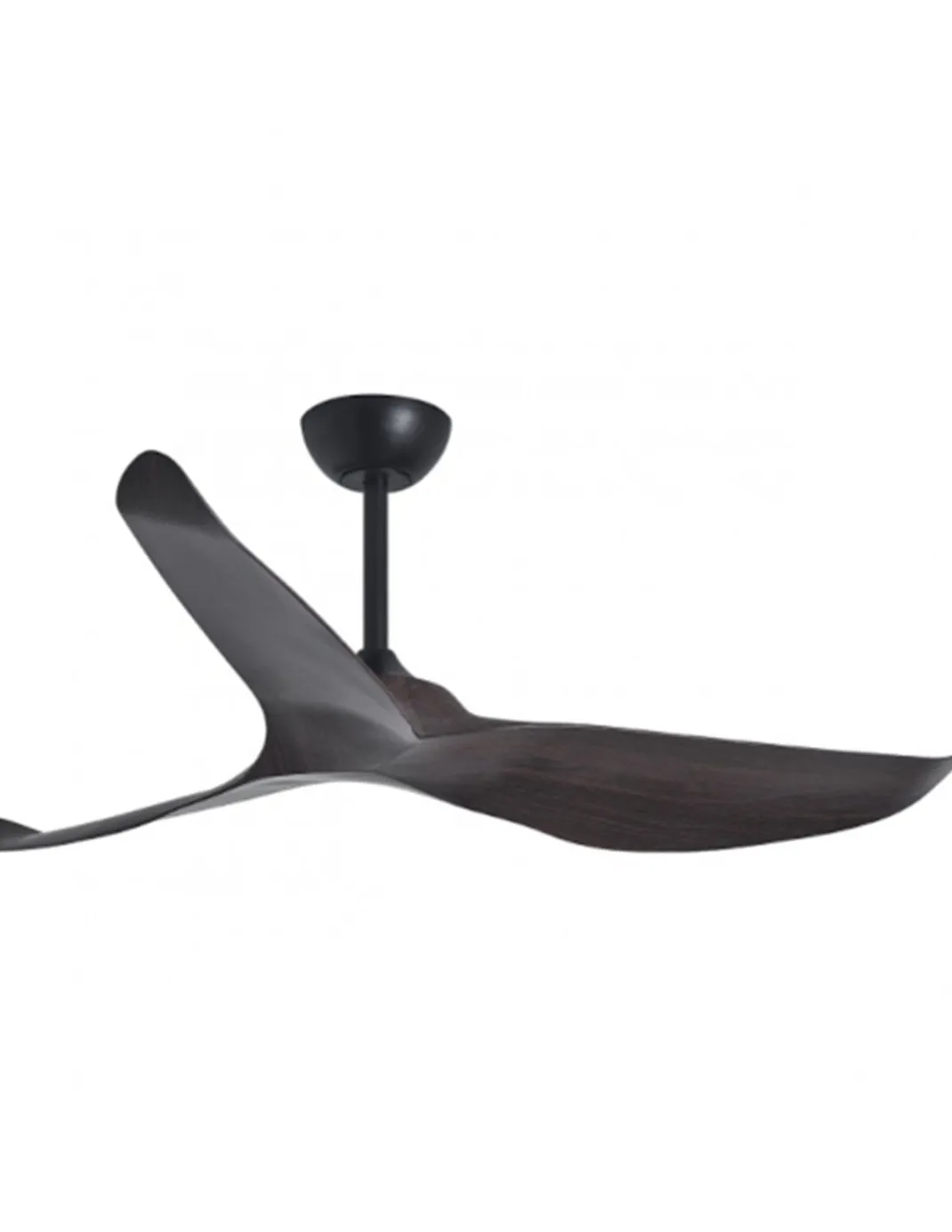 Ventilador de techo exterior sin luz Garden - AJP - Diseño ennegro y madera oscura IP44 con mando a distancia y modo brisa