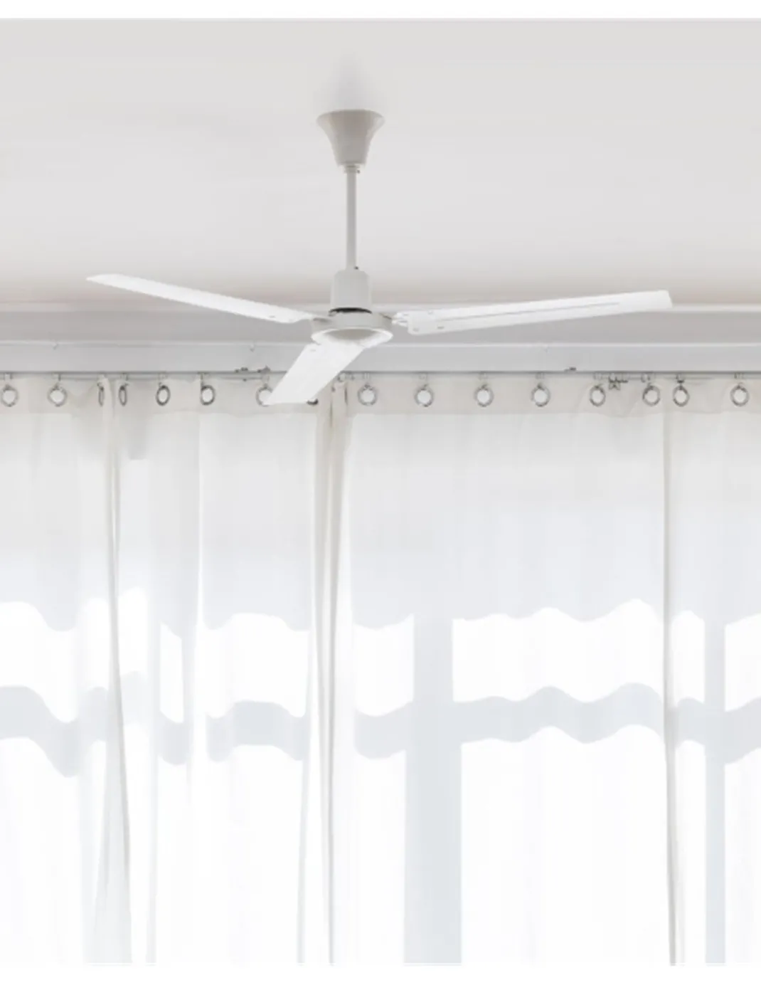 Ventilador de techo Indus - Faro - Ventilador sin luz blanco para habitaciones medianas