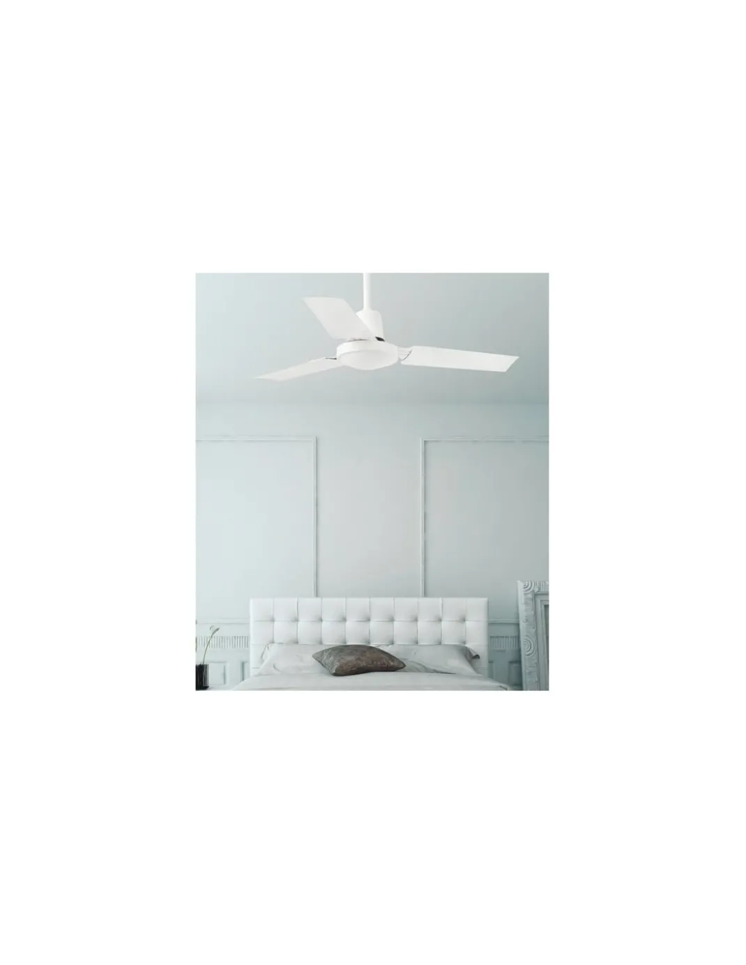 Ventilador de techo Indus - Faro - Ventilador sin luz blanco para habitaciones medianas